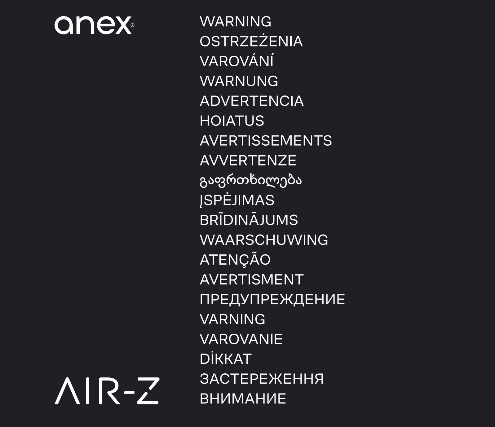 Warning Anex® Air-Z