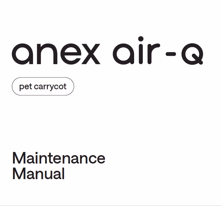 Maintenance Manual Air-Q pet carrycot