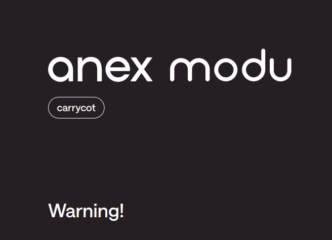 Warning Anex Modu Carrycot