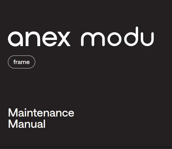 Maintenance manual Anex Modu Frame