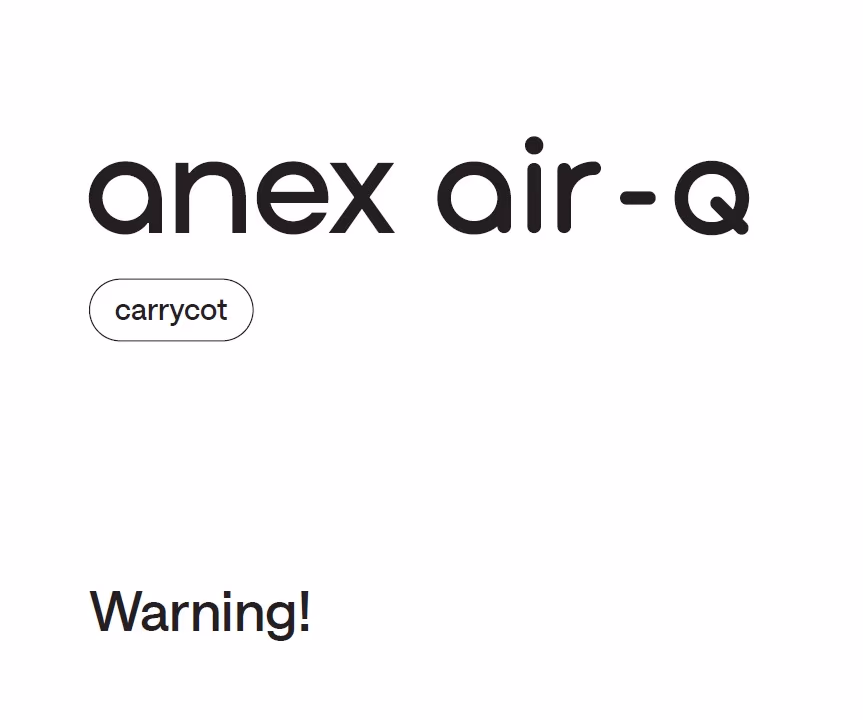 Warning Anex Carrycot Air-Q