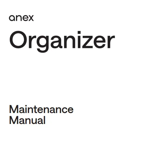 Maintenance Manual Anex Organizer
