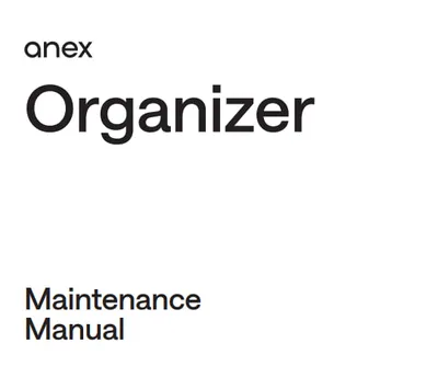 Maintenance Manual Anex Organizer