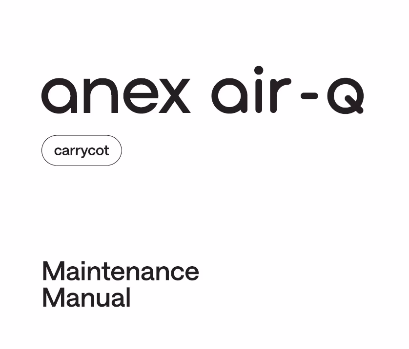 Maintenance Manual Carrycot Anex Air-Q